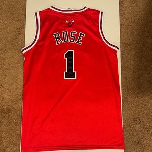 D Rose Adidas Red Bulls Basketball Jersey